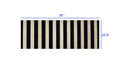 2' X 6' Black and Tan Wide Stripe Washable Runner Rug
