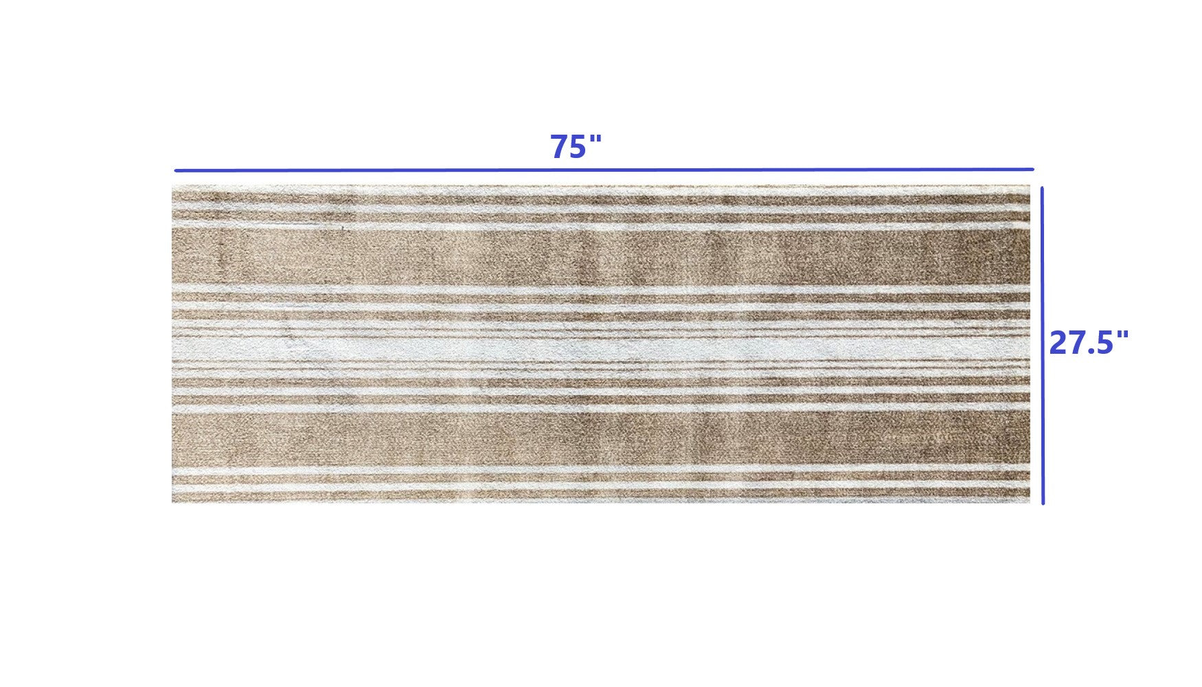 2' X 6' Sandy Shores Regatta Stripe Washable Runner Rug