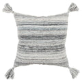 Set of Two 20" X 20" Gray Indoor Outdoor Throw Pillow Cover & Insert