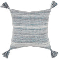 Set of Two 20" X 20" Gray Indoor Outdoor Throw Pillow Cover & Insert
