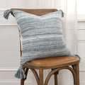 Set of Two 20" X 20" Gray Indoor Outdoor Throw Pillow Cover & Insert