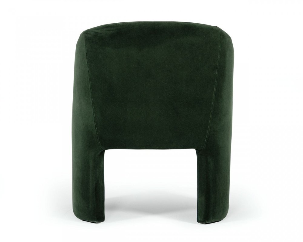 Green Upholstered Velvet Dining Arm Chair