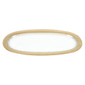 16" Gold Oval Glass Handmade Serving Tray
