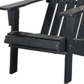 29" Black Heavy Duty Plastic Indoor Outdoor Adirondack Chair