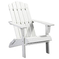 29" White Heavy Duty Plastic Indoor Outdoor Adirondack Chair
