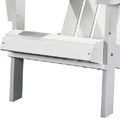 29" White Heavy Duty Plastic Indoor Outdoor Adirondack Chair