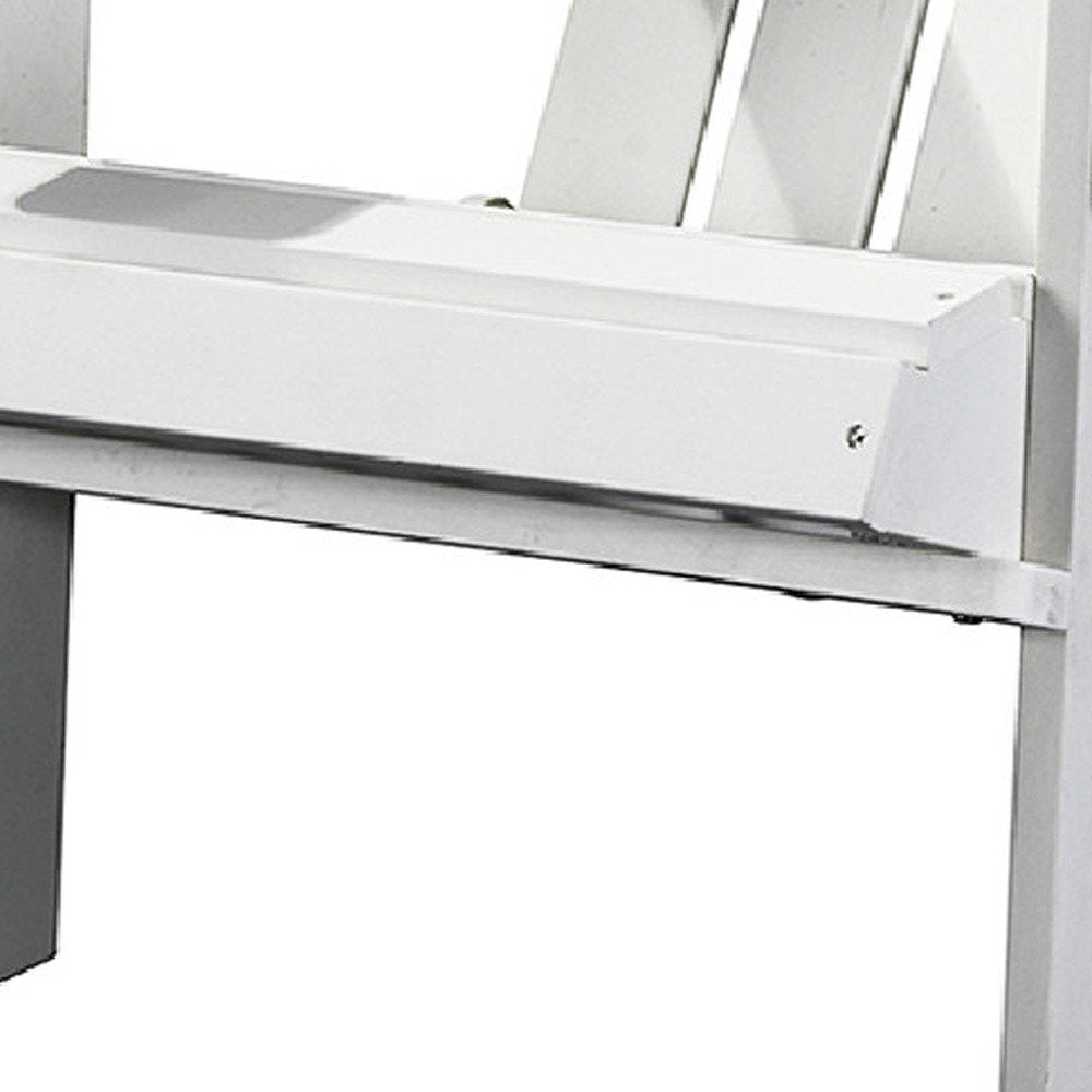 29" White Heavy Duty Plastic Indoor Outdoor Adirondack Chair