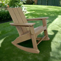 38" Brown Heavy Duty Plastic Indoor Outdoor Rocking Chair