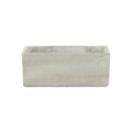 9" Light Gray Cement Indoor Outdoor Rectangular Pot Planter