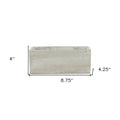 9" Light Gray Cement Indoor Outdoor Rectangular Pot Planter