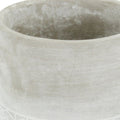 6" Light Gray Geometric Cement Indoor Outdoor Round Pot Planter