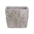7" Gray Speckle Glaze Cement Indoor Outdoor Square Pot Planter