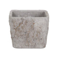 7" Gray Speckle Glaze Cement Indoor Outdoor Square Pot Planter