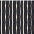 2' X 4' Black And White Modern Stripe Printed Vinyl Area Rug with UV Protection
