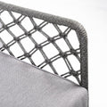 26" Gray and Black Steel Indoor Outdoor Dining Chair with Gray Cushion