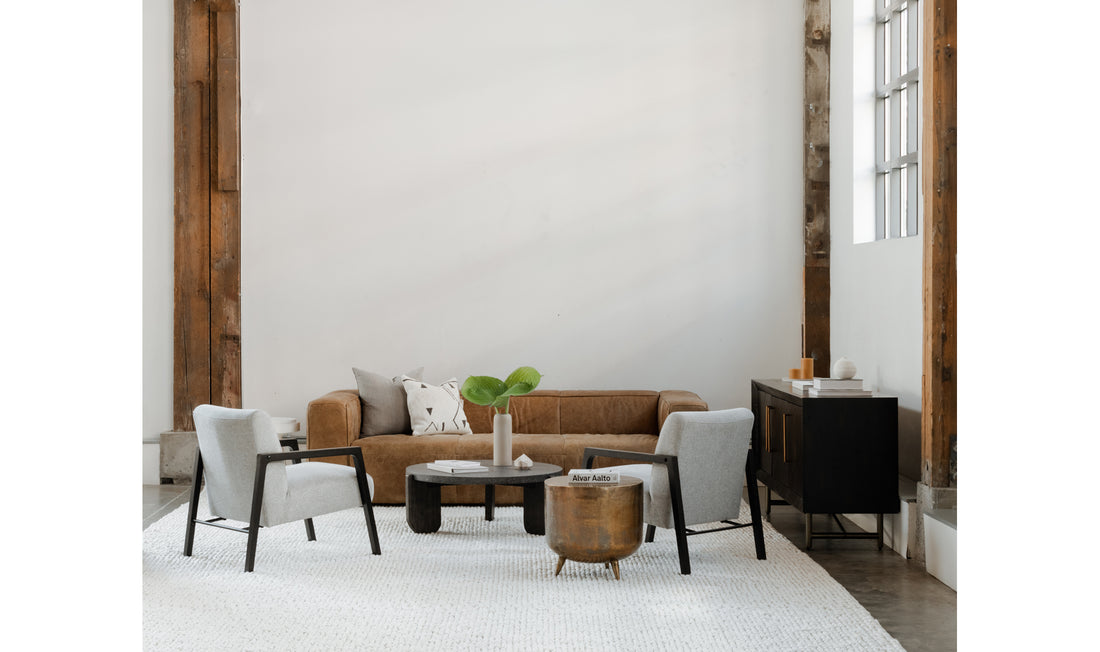 Industrial Bolton Leather Sofa