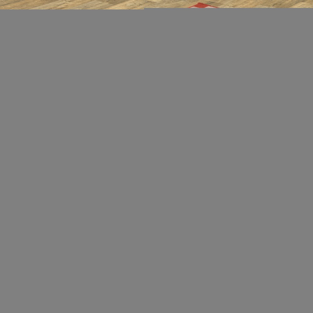9' X 13' Red And Ivory Geometric Indoor Outdoor Area Rug