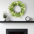 28" Green And White Fern Artificial Wreath