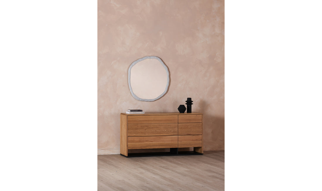 Elegant Large White Foundry Mirror - Stunning Wall Decor