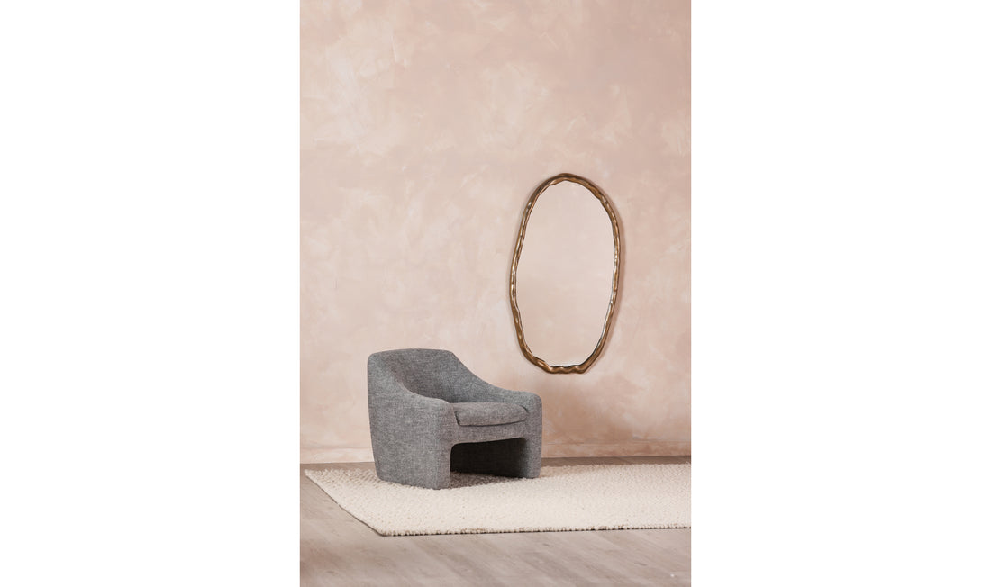 Foundry Gold Oval Mirror for Modern Interiors