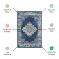 10' Olive Green and Ivory Plaid Runner Rug