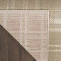 4' X 6' Taupe and Ivory Plaid Area Rug