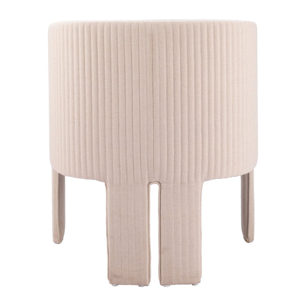 25" Beige Upholstered Arm Chair