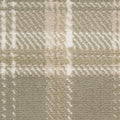 4' Ivory And Olive Green Plaid Round Rug