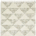 8' X 11' Ivory And Green Geometric Shag Area Rug With Fringe