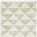 8' X 11' Ivory And Green Geometric Shag Area Rug With Fringe