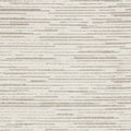 5' X 8' Ivory And Brown Striped Distressed Area Rug