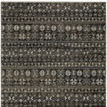 3' X 5' Black And Gray Tribal Area Rug With Fringe