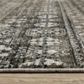 3' X 5' Black And Gray Tribal Area Rug With Fringe