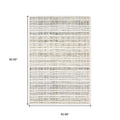 5' X 8' Ivory Gold And Gray Striped Area Rug