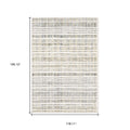 5' X 8' Ivory Gold And Gray Striped Area Rug