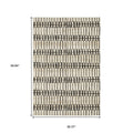 3' X 5' Beige And Black Geometric Area Rug