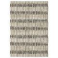 3' X 5' Beige And Black Geometric Area Rug