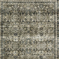 5' X 7' Charcoal And Blue Oriental Area Rug