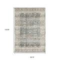 8' X 10' Gray And Ivory Oriental Area Rug