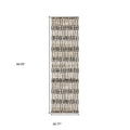 3' X 5' Beige And Black Geometric Area Rug