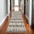 3' X 5' Beige And Black Geometric Area Rug