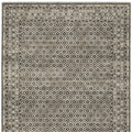 10' X 13' Gray And Beige Diamond Area Rug With Fringe