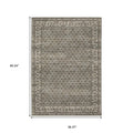 10' X 13' Gray And Beige Diamond Area Rug With Fringe