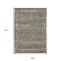 10' X 13' Gray And Beige Diamond Area Rug With Fringe
