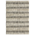 3' X 5' Beige And Black Geometric Area Rug