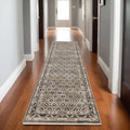 10' X 13' Gray And Beige Diamond Area Rug With Fringe