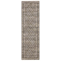 10' X 13' Gray And Beige Diamond Area Rug With Fringe