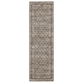 10' X 13' Gray And Beige Diamond Area Rug With Fringe