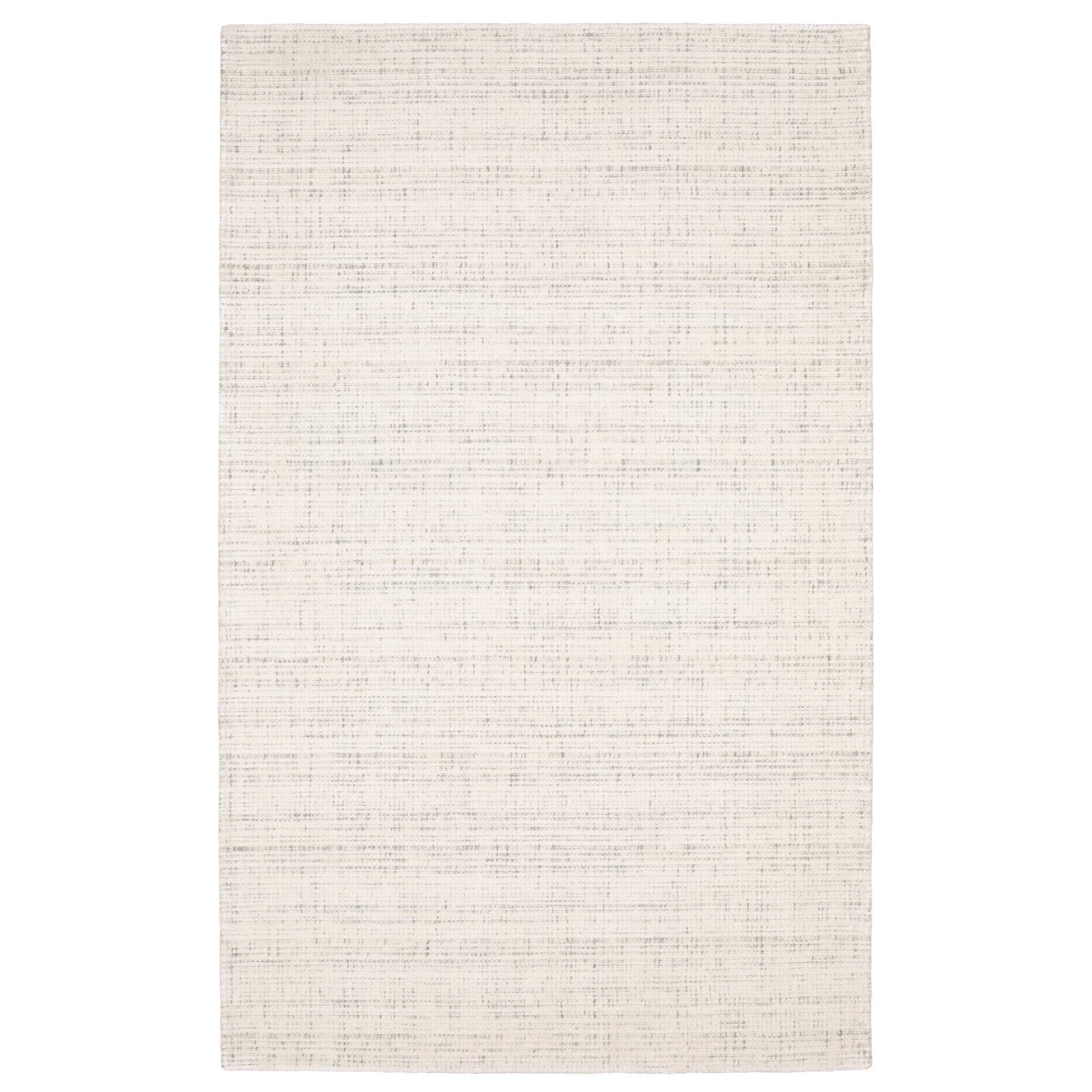 5' X 8' Ivory And Gray Striped Hand Tufted Area Rug
