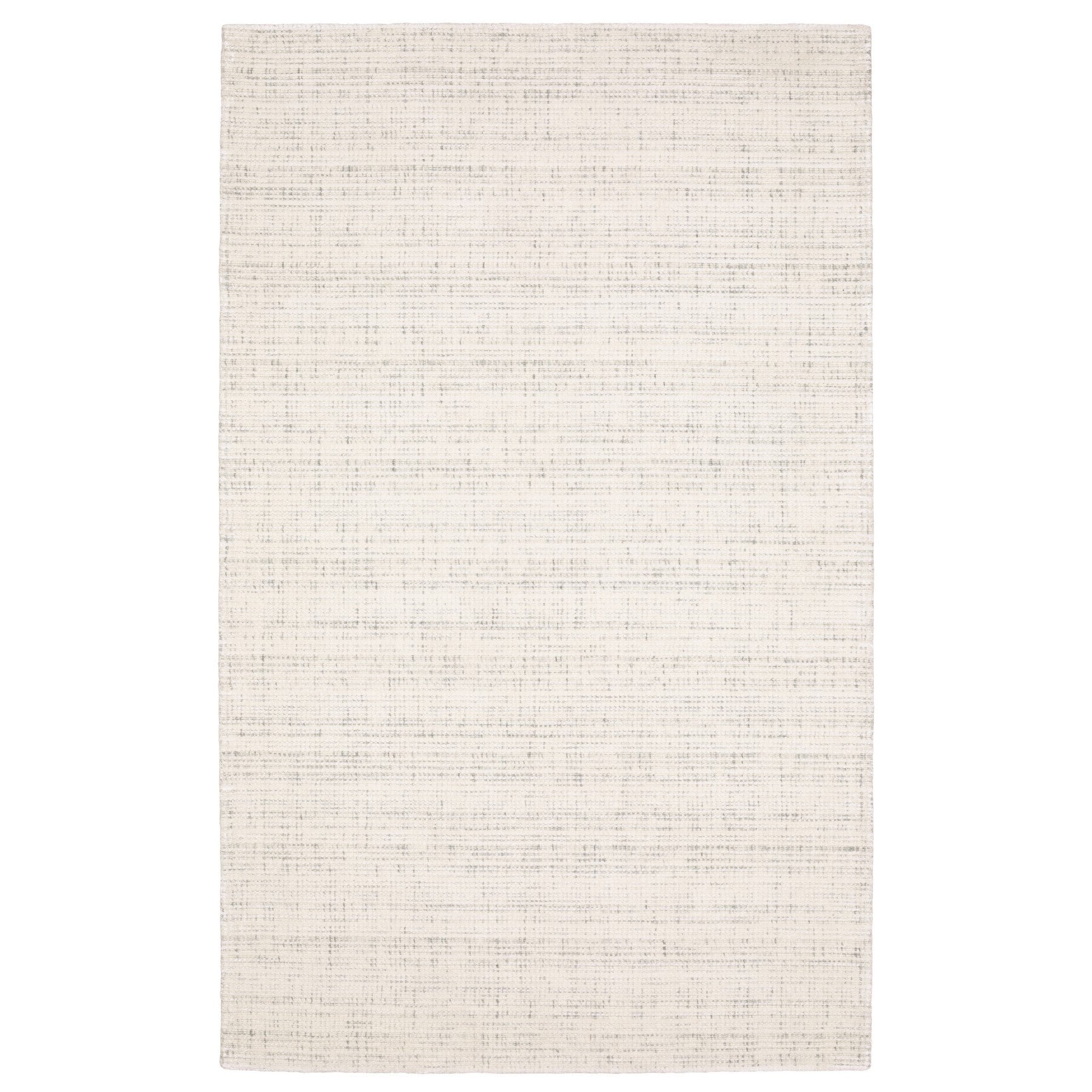 5' X 8' Ivory And Gray Striped Hand Tufted Area Rug